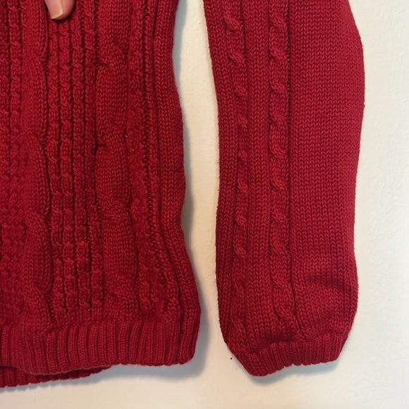 Girls Cable Knit Sweater - Holiday Traditions - Salsa - Picture 4 of 5